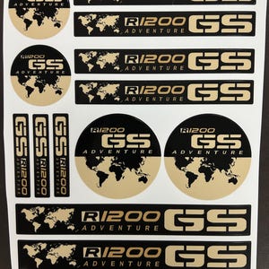 Large Sticker Set for BMW R1200GS Adventure – Laminated Fairing and Helmet Decals