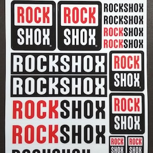 Rock Shox Fork Shock Sticker Set for Bicycle Laminated Decals 22 Stickers