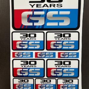 30 Years GS BMW R1200GS R1250GS F800GS F750GS Fairing and Helmet Sticker Set