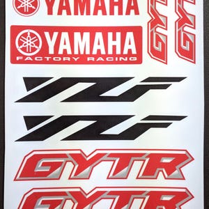 YZF Yamalube Gytr Sticker Set for Yamaha YZF R1 R6 YZ F 450 Laminated Motorcycle Decals
