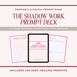 Shadow Work Prompts PDF: Inner Child Healing Questions, Therapy Prompt Bank (A4/Letter)