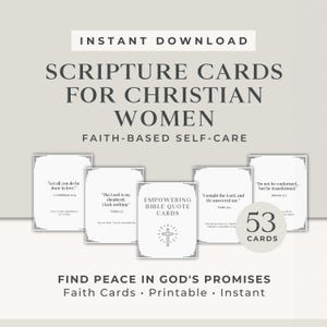 Cartes bibliques chrétiennes pour femmes, amour de soi, téléchargement numérique | Cartes d'affirmation fondées sur la foi | Verset biblique Cartes de soins personnels PDF imprimable