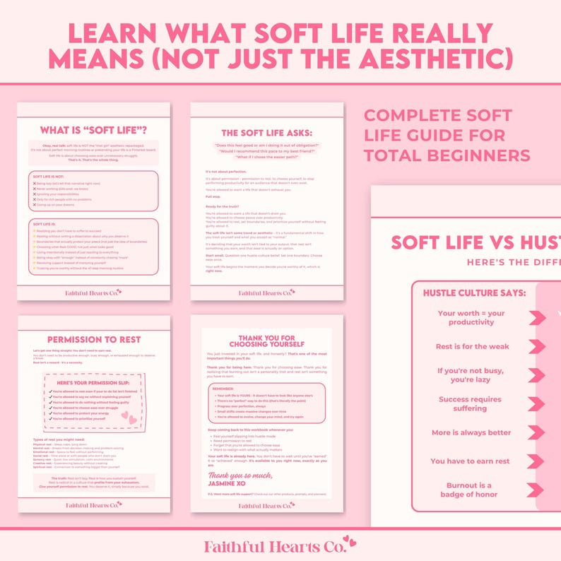Boundary setting worksheets with energy audit, boundary scripts, and protecting your peace checklist for soft life living