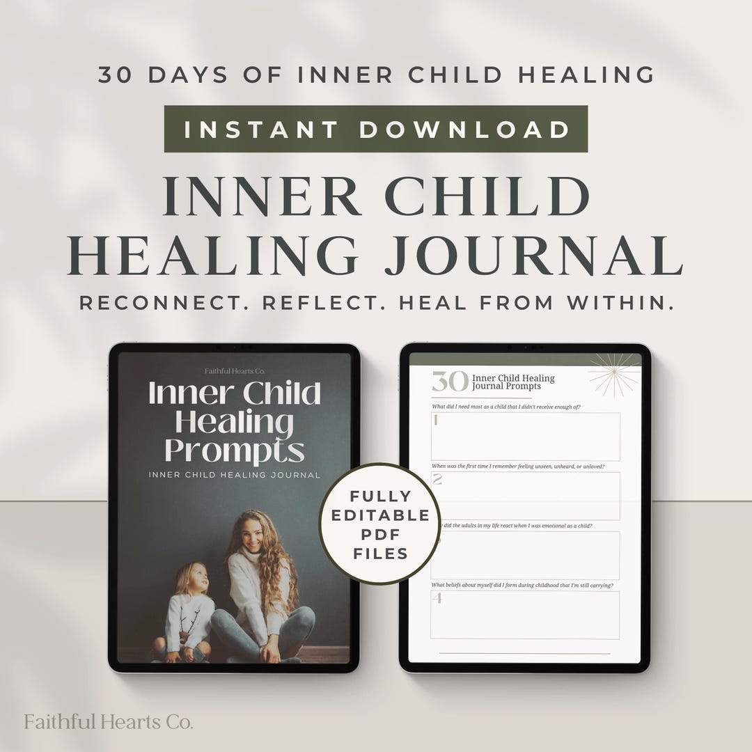 Editable Inner Child Healing Journal Prompts PDF | 30 Day Self Love ...