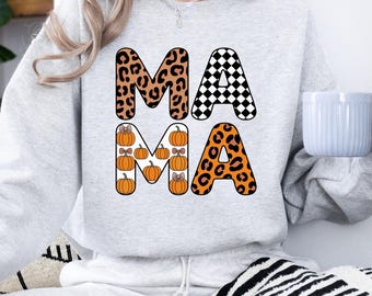 Mamá Calabaza Leopardo PNG: Diseño de sublimación de otoño (Descarga digital)