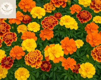French Marigold Sparky Mix Seeds: Natural Pest Deterrent, Colorful Blooms