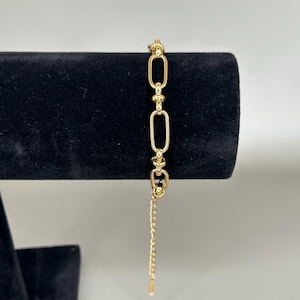 Gold Plated Waterproof Link Chain Bracelet – Hypoallergenic Minimalist Jewelry
