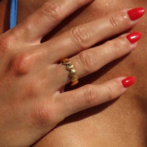 Gold Plated Waterproof Seashell Ring – Hypoallergenic Adjustable Band – Minimalist Jewelry