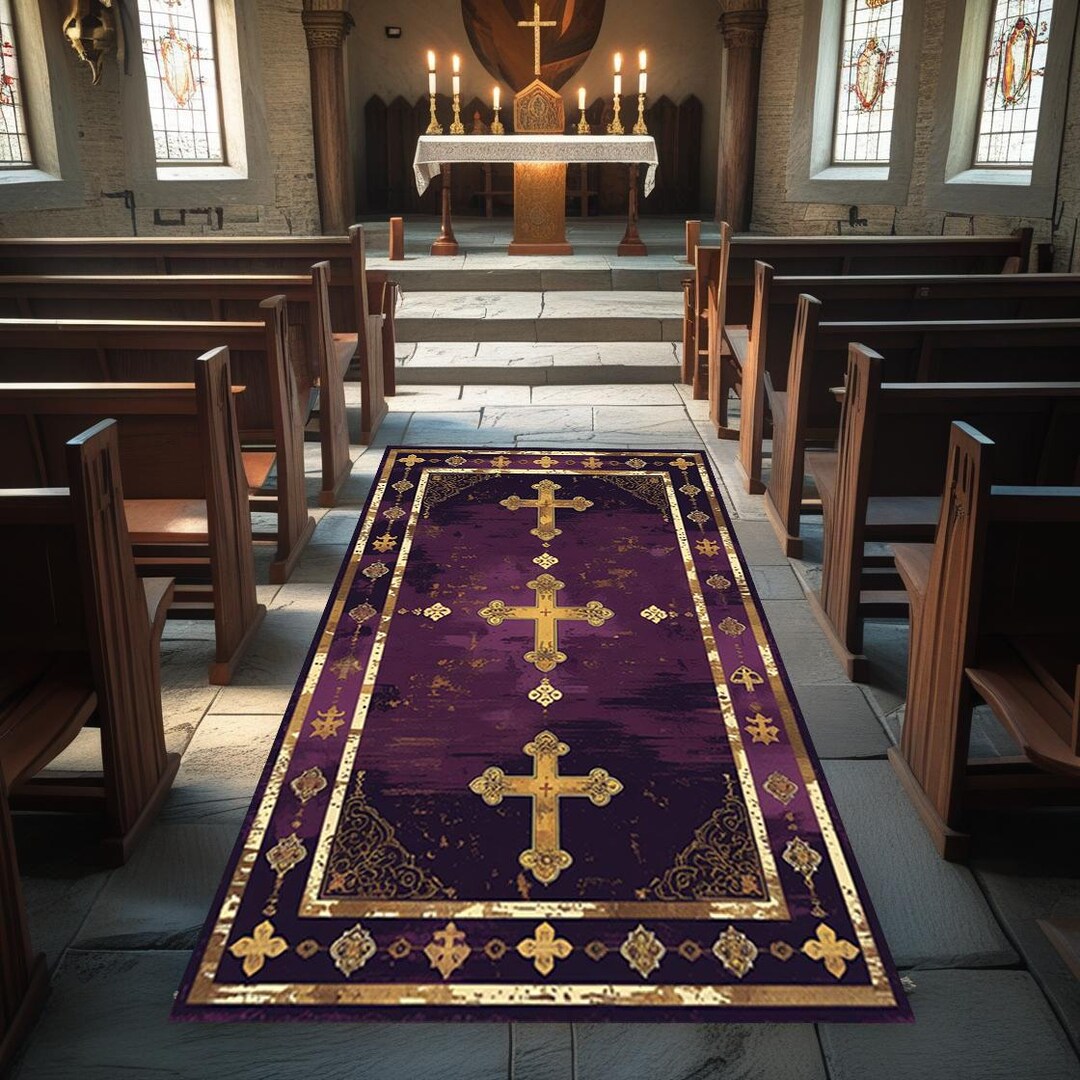 Custom Aisle Runner Rug: Washable Runner Christian Decor - Etsy