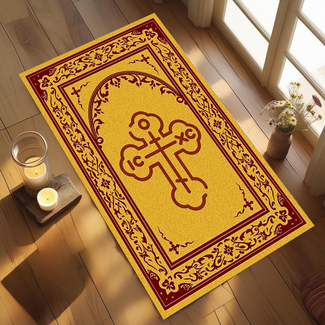 Orthodox Christian Prayer Rug: IC XC NIKA Cross Design - Etsy