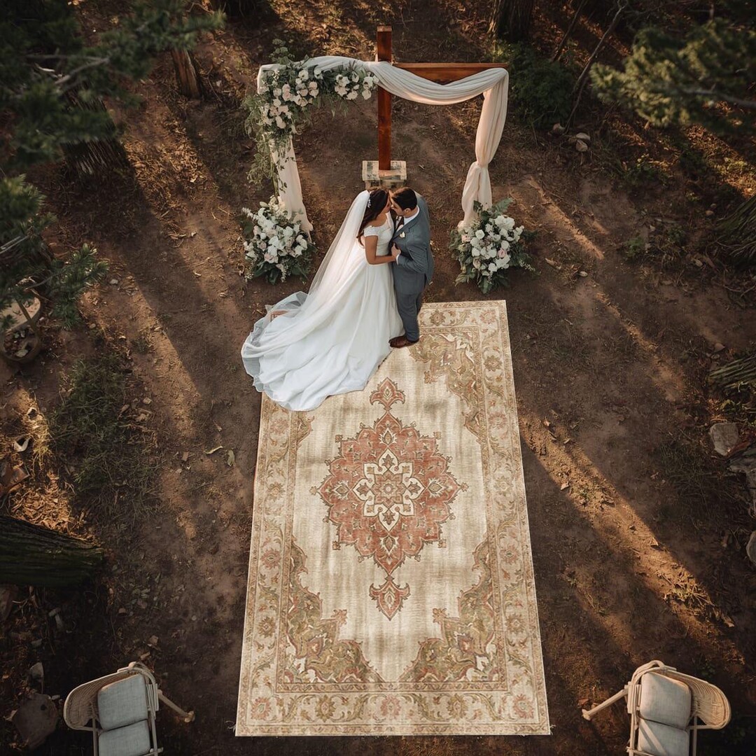 Christian Wedding Altar Rug, Cross Design Rug, Church Wedding Decor ...