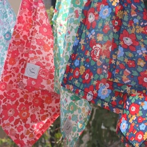 Liberty Tana Lawn Fine Cotton Handkerchief-Hankie-Gift-Betsy Print-Pocket Square-Liberty Handkerchief-Waste Free-Eco Friendly-Variety Design
