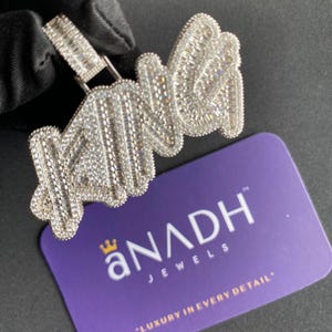 Customized Hip Hop style Iced Out Name  Pendant – 925 Silver Hip Hop Jewelry with Cubic Zirconia Diamond
