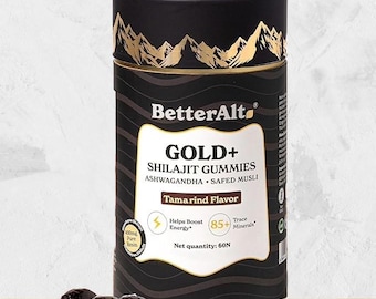 Himalayan Shilajit Gummies: With Ashwagandha, 75%+ Fulvic Acid, Energy & Immunity |60 Gummies