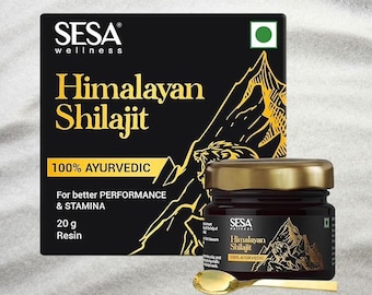 Himalaya Shilajit-hars: pure ayurvedisch, 70%+ fulvinezuur, 20 g