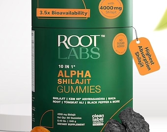 Gomitas Shilajit del Himalaya, Ashwagandha, ácido fúlvico, 60 unidades