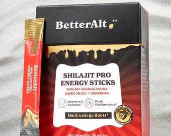 Shilajit Pro Honey Energy Sticks: KSM-66 Ashwagandha Wellness Blend