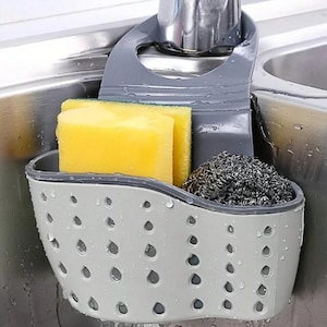 Silicone Sink Organizer Basket: Sponge & Dishcloth Holder