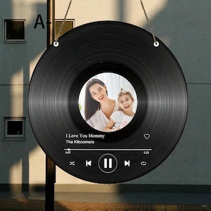 Personalized Vinyl Record with Photo - Acrylic Song Plaque - Anniversary Gift for Friends - Birthday Gift for Her Him - Christmas Gifts