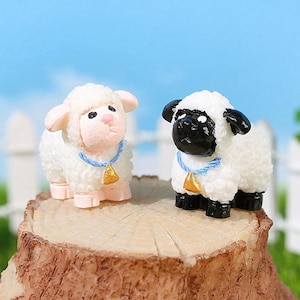 Miniature Sheep Figurine: DIY Fairy Garden Farm Animal Decor
