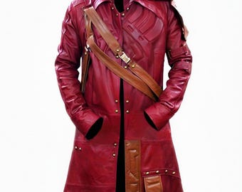 Handmade Star Lord Inspired Faux Leather Coat | Men’s Sci-Fi Cosplay Jacket for Men