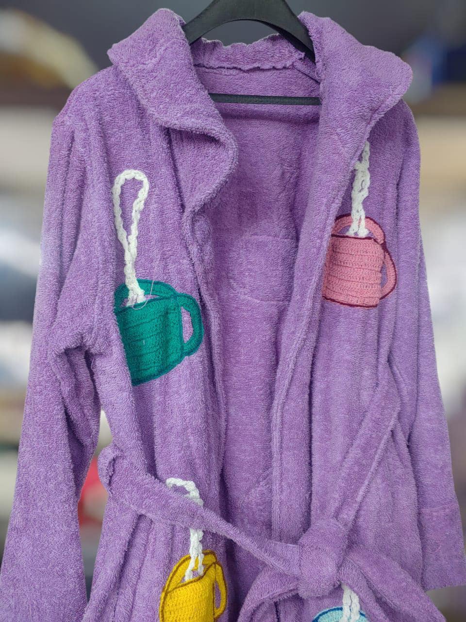 Fight Club Inspired Terry Cloth Bathrobe: Tyler Durden Style Purple Robe