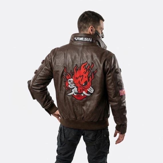 Cyberpunk 2077 Samurai Jacket David Martinez Handmade | LED Collar