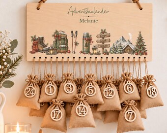 DIY Advent calendars, Advent calendars for adults, personalized Advent calendars, gifts for hikers, Advent gift ideas