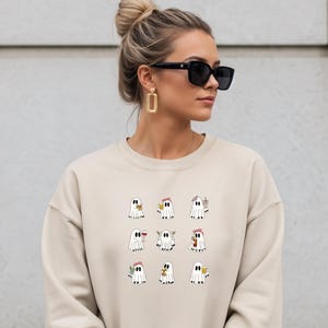 Geister Halloween Sweatshirt, Halloween Pulover Damen,Halloween Geschenk, Herbst Pullover,Lustiger Pullover,Sweatshirt Halloween, 31 Oktober