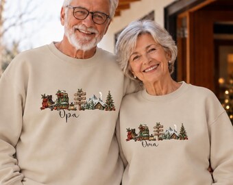 Christmas gift for Grandma and Grandpa, Christmas sweater, gift for hikers, gift for Grandpa, gift ideas for grandparents, Christmas sweater