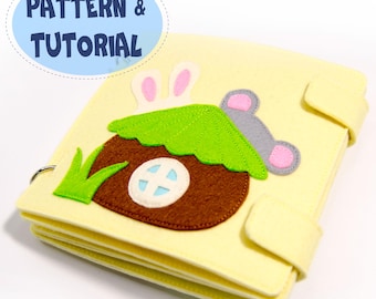 Felt Quiet Book Sewing Pattern PDF – 12x12 cm (4.7x4.7") DIY Tutorial