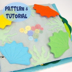 Sea Shells Sorting, Quiet book page, PDF+SVG Pattern and Instructions
