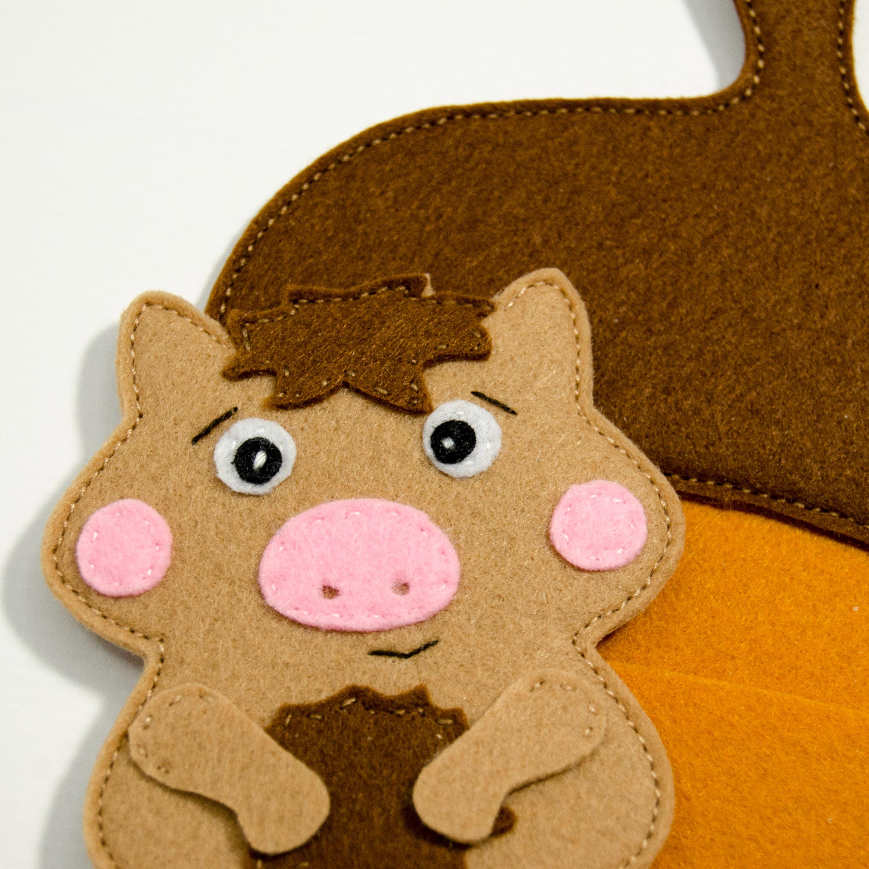 Boar Pattern Boar in Acorn House, Sewing Pattern and Tutorial (PDF + SVG) - Etsy