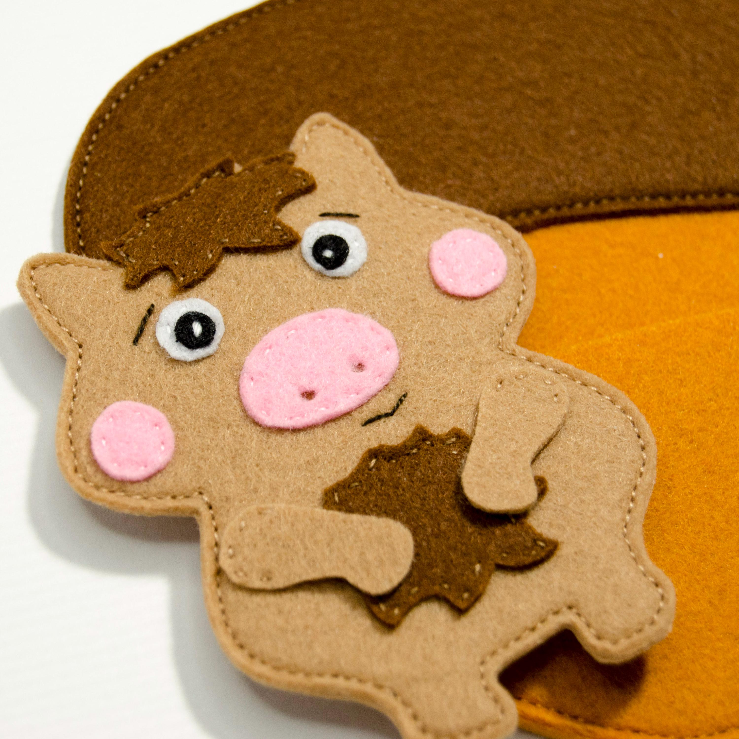 Boar Pattern Boar in Acorn House, Sewing Pattern and Tutorial (PDF + SVG) - Etsy