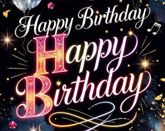 Happy Birthday Card, Customizable, Handmade, Greeting, Birthday Wishes, Gift