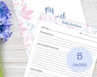 Bible Study Prayer Planner, Daily Devotions, printable