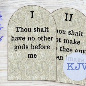 Ten Commandments, Sunday School decor, printable