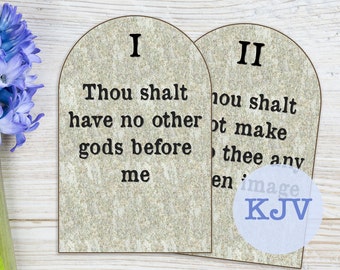 Ten Commandments, Sunday School decor, printable
