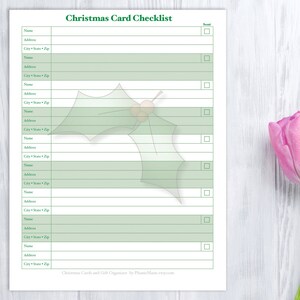 Christmas Gift and Card Organizer, printable image 2