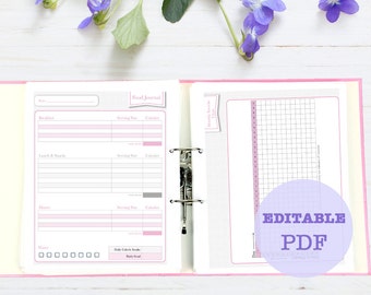 Classy Weight Loss and Fitness Journal, 8 page, printable