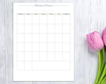 Monthly Planner, printable