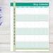 Blog Planner and Calendar, Printable - Etsy