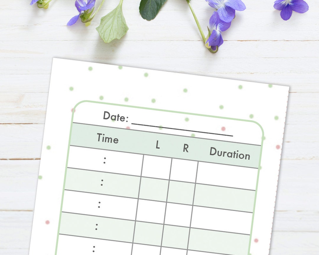 Infant Breastfeeding Log, Printable - Etsy
