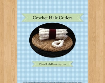 Crochet Hair Curlers, Easy Crochet Pattern