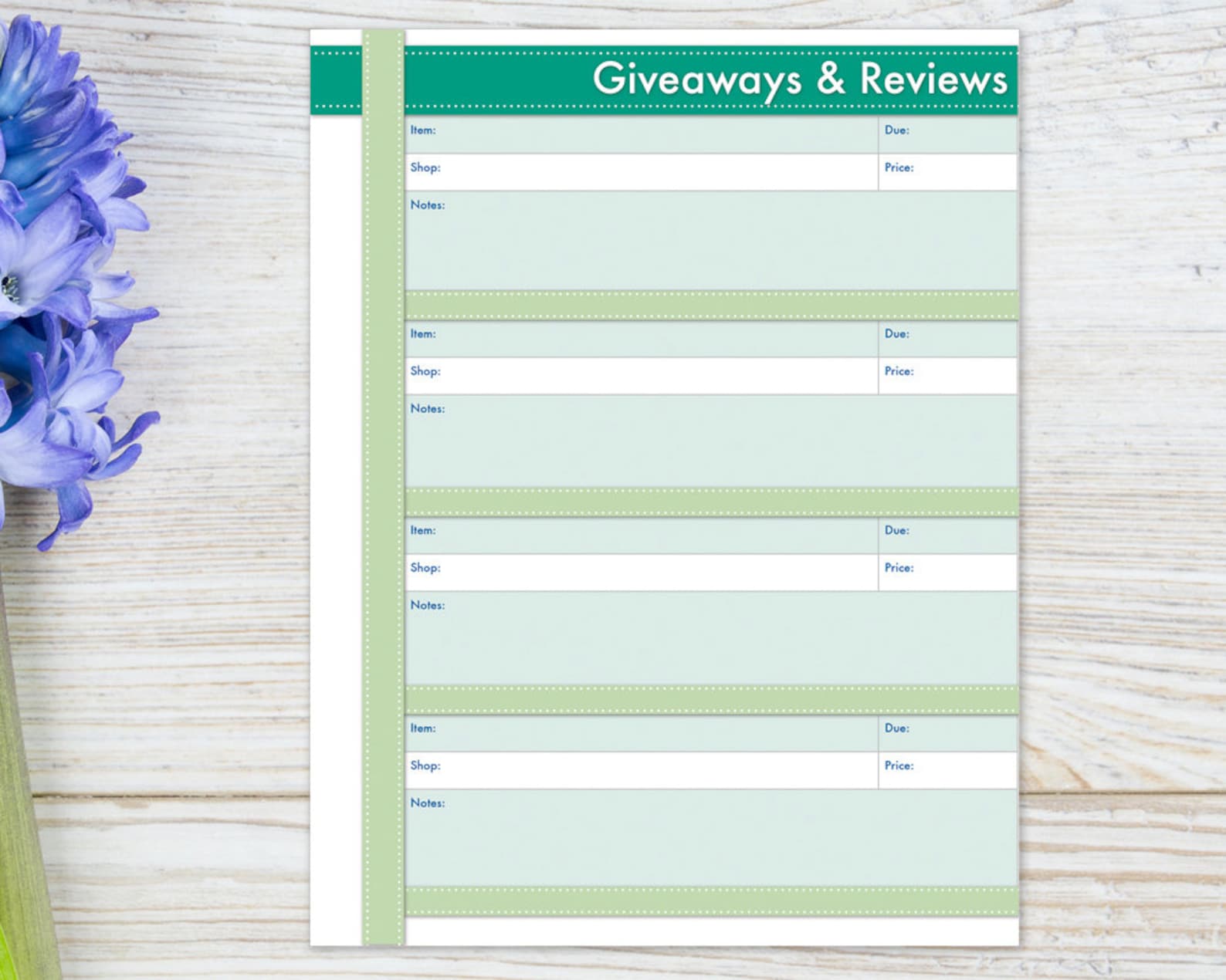 Blog Planner and Calendar, Printable - Etsy