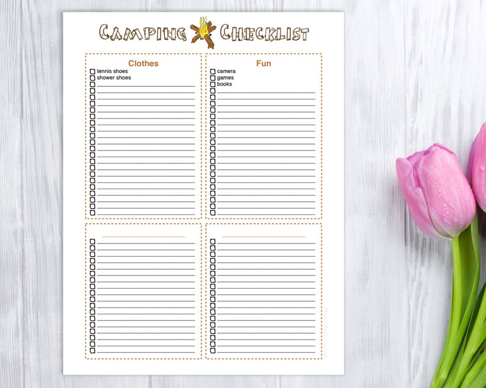 Camping Checklist, Printable - Etsy