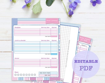 Beginner Weight Loss Journal, 3 page, printable