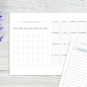 Simple Meal Planner, printable