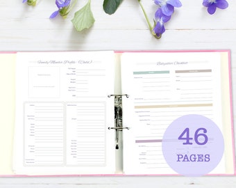 Household Binder, printable