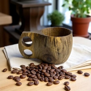 Handmade Walnut Wood Cup | Natural Wooden Coffee Mug | Rustic coffe Tumbler-Natural Wood Coffee Cup | Handcrafted Walnut Mug-Minimalist-gift